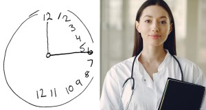 drawing, clock, test, doctor, exam
