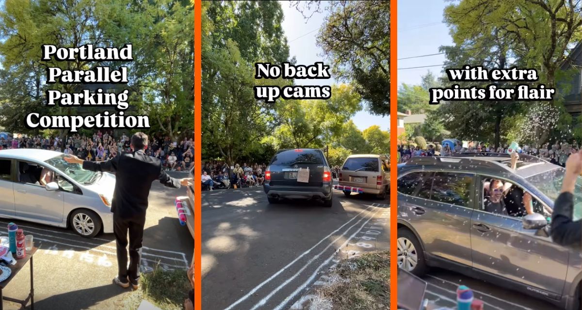 portland, portland parallel parking competition, parallel parking, parallel park, parking