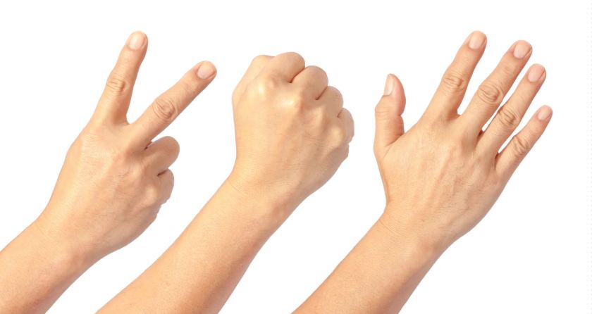 hands, rock, paper, scissors, fist, wrists