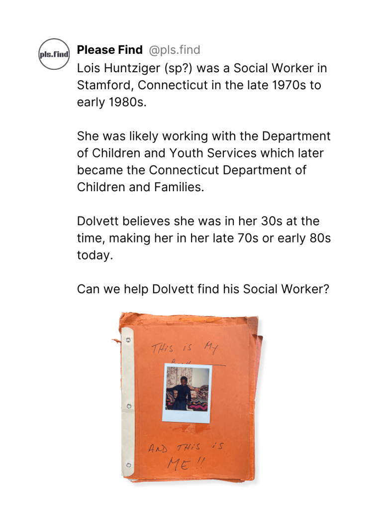 social worker, please find, family