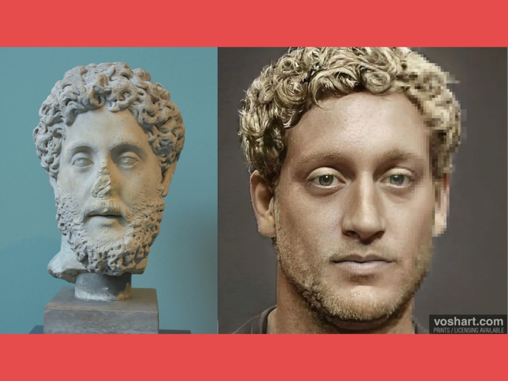 Roman emperor, Commodus, sculpture