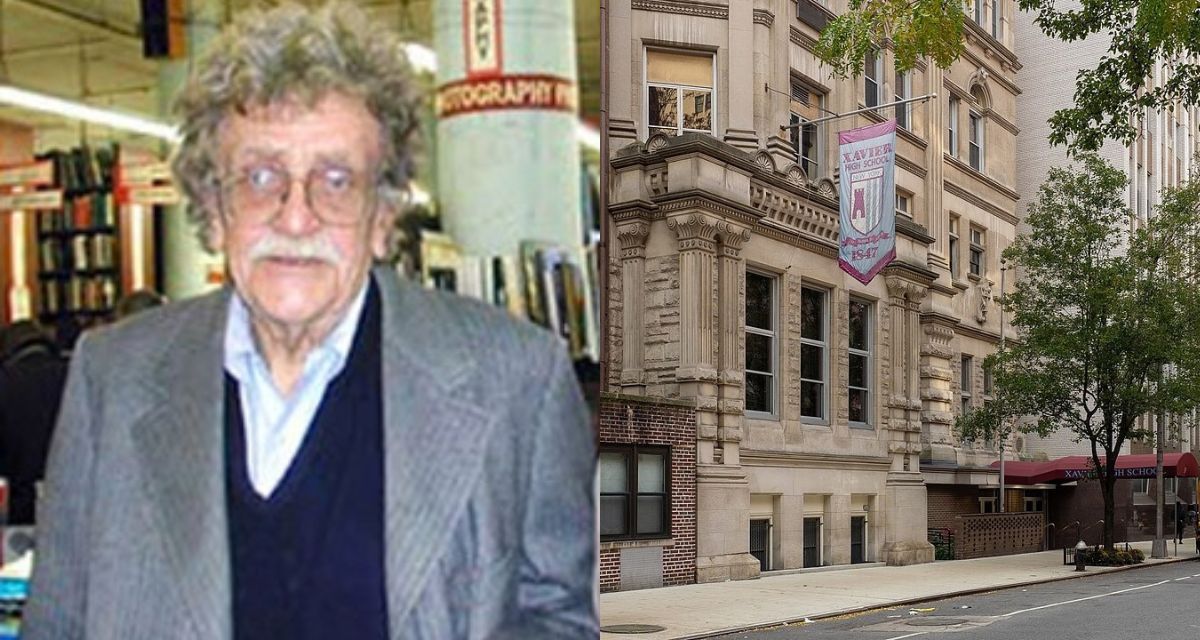 man, bookstore, jacket, glasses, Kurt Vonnegut