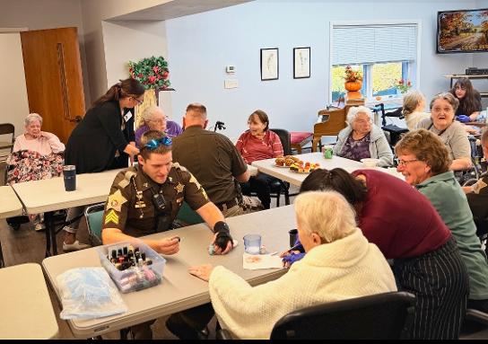 Grace Village Retirement Community, Kosciusko County Sheriff's office, nail painting