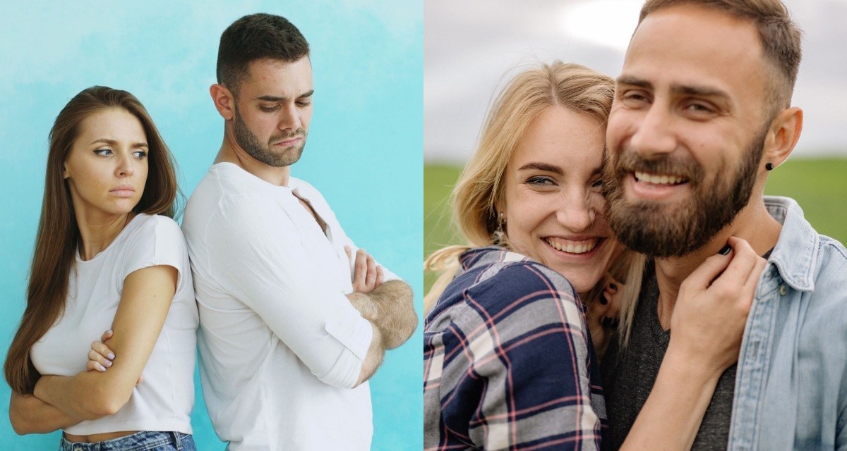 woman, man, couple, angry, happy