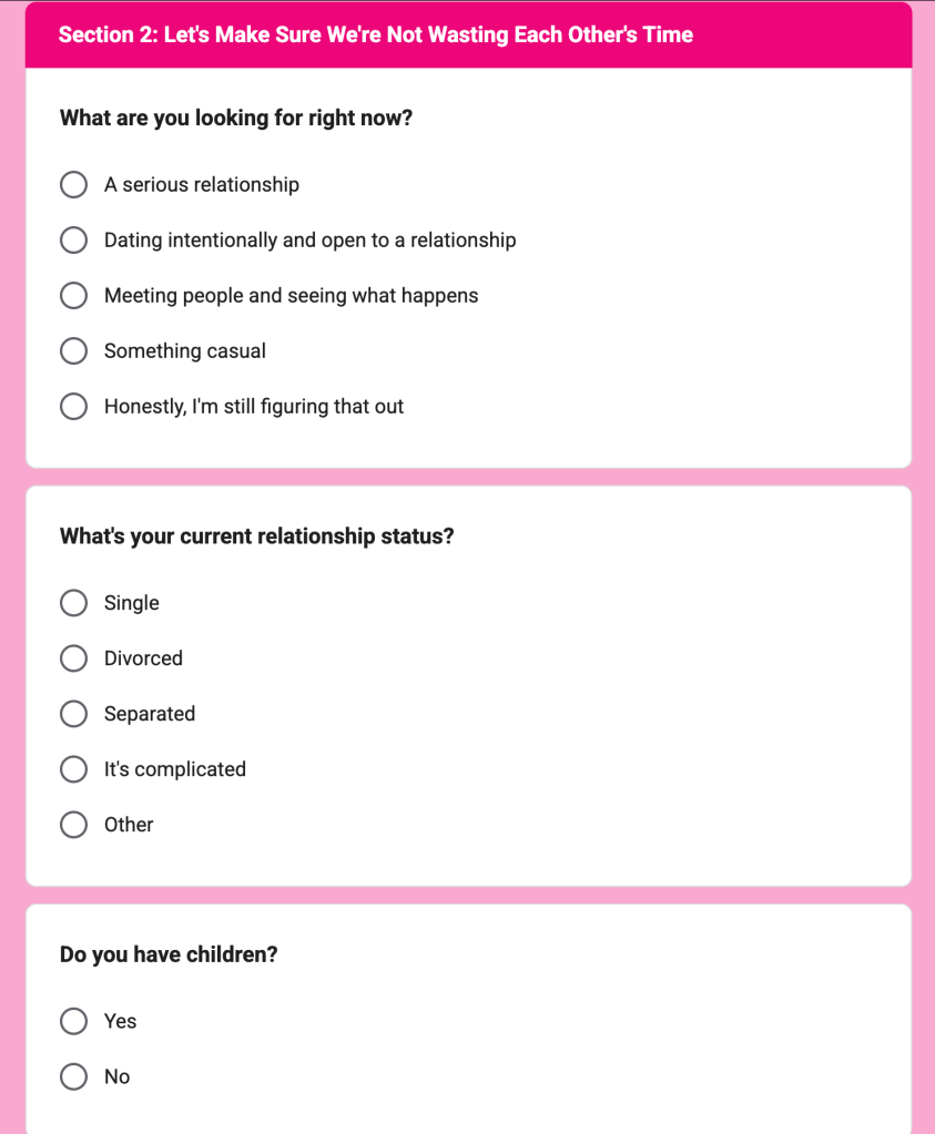 Google Form, application, husband application