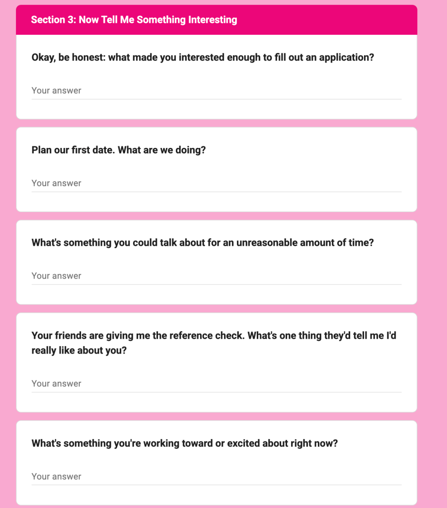 Google Form, application, husband application