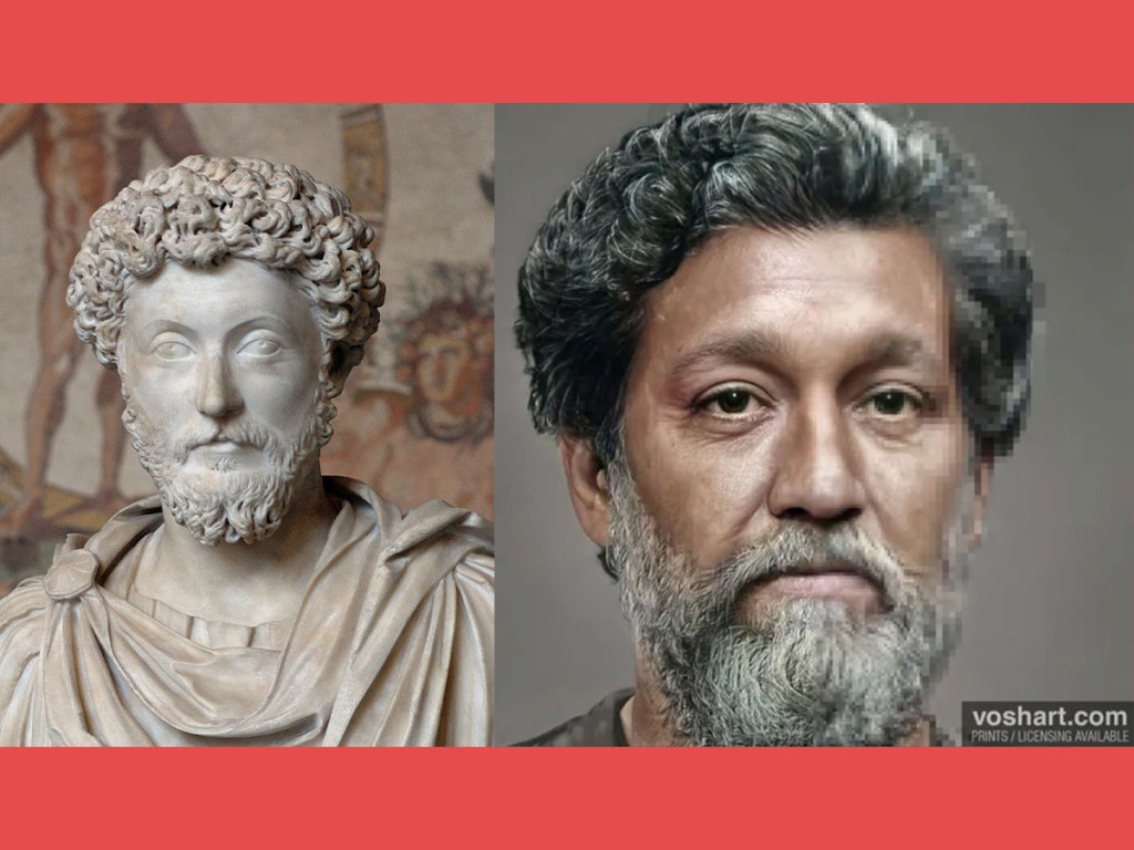 Marcus Aurelius, digital recreation, historical figures